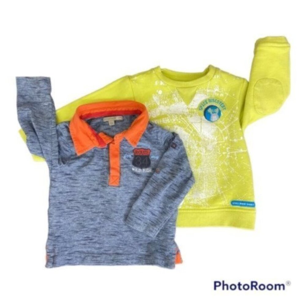 French Brand Orchestra-Premaman Shirt and Sweatshirt. Size 12M.